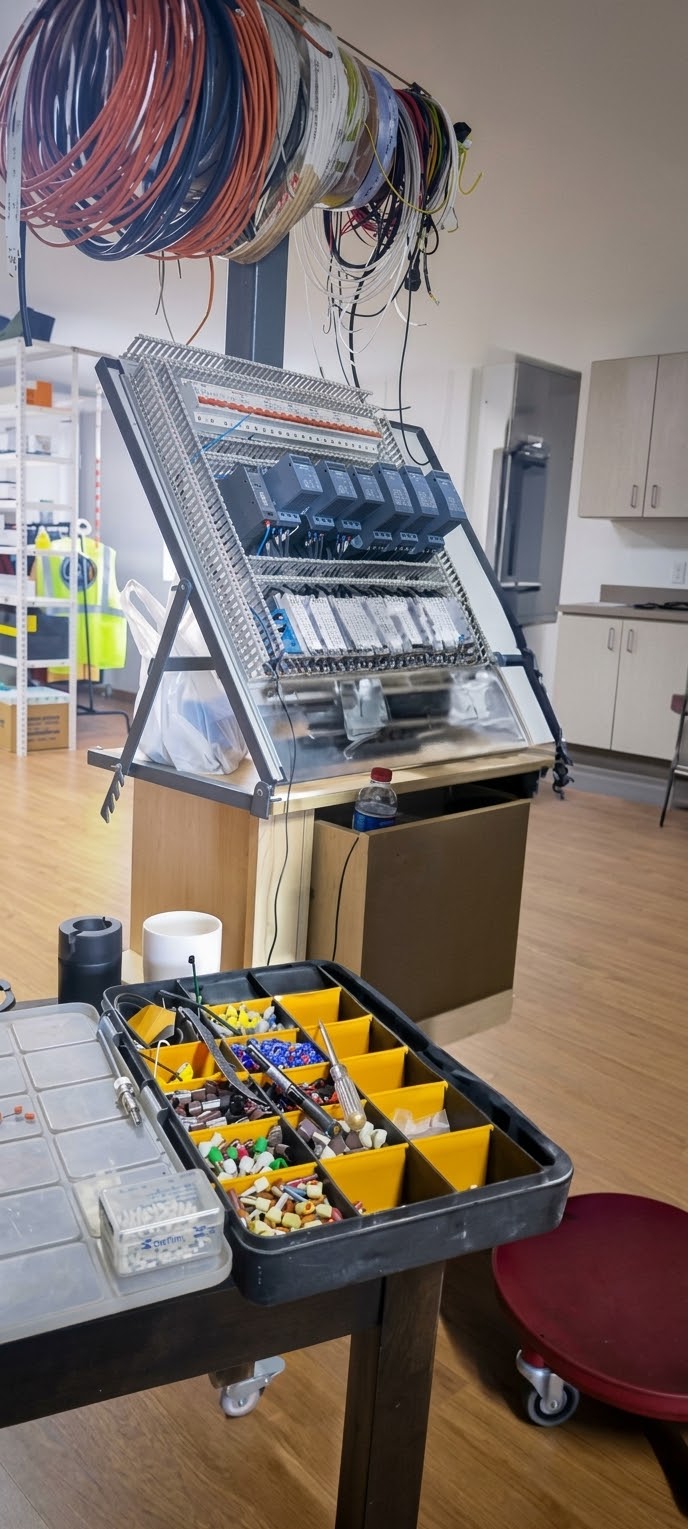 Bench-top control panel and control layout.
